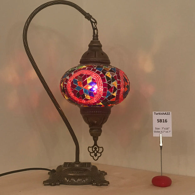Swan Neck Table Lamp with No3 (Large) Globe